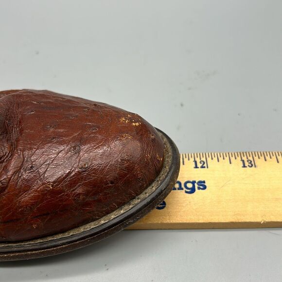 1883 by Lucchese Brown Leather Ostrich Mid Calf Boots - Picture 12 of 12